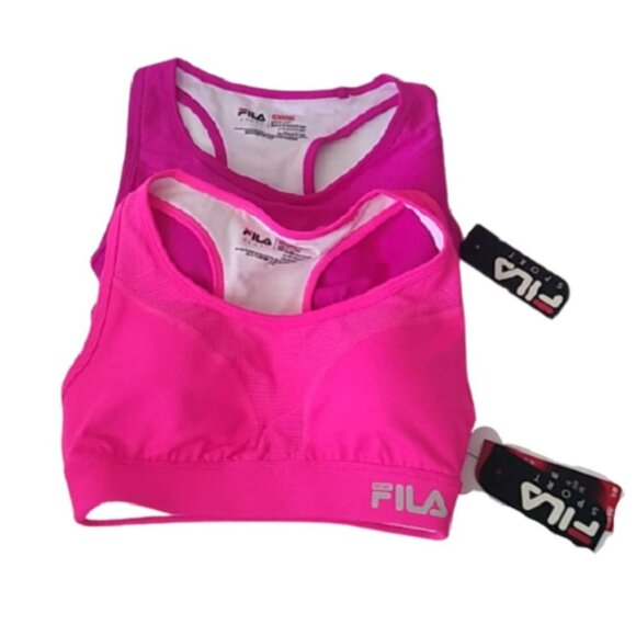Fila Sport Performance Running Bras, Shades 0f Pink, set 2, Size XS - Picture 1 of 10